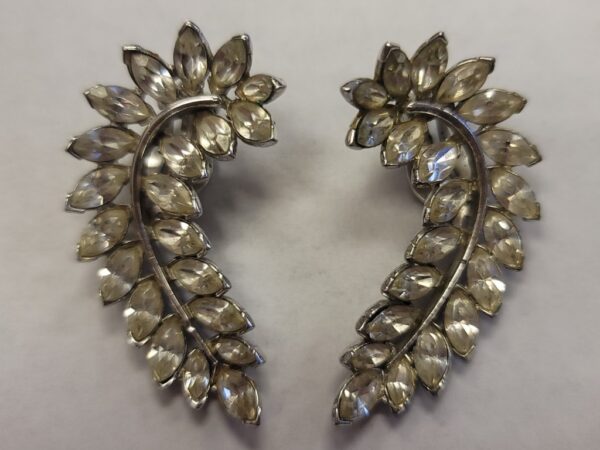 Vintage BOGOFF Rhinestone Clip Earrings
